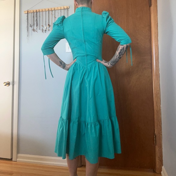 Blue Calico/Western Style Dress - Picture 5 of 5